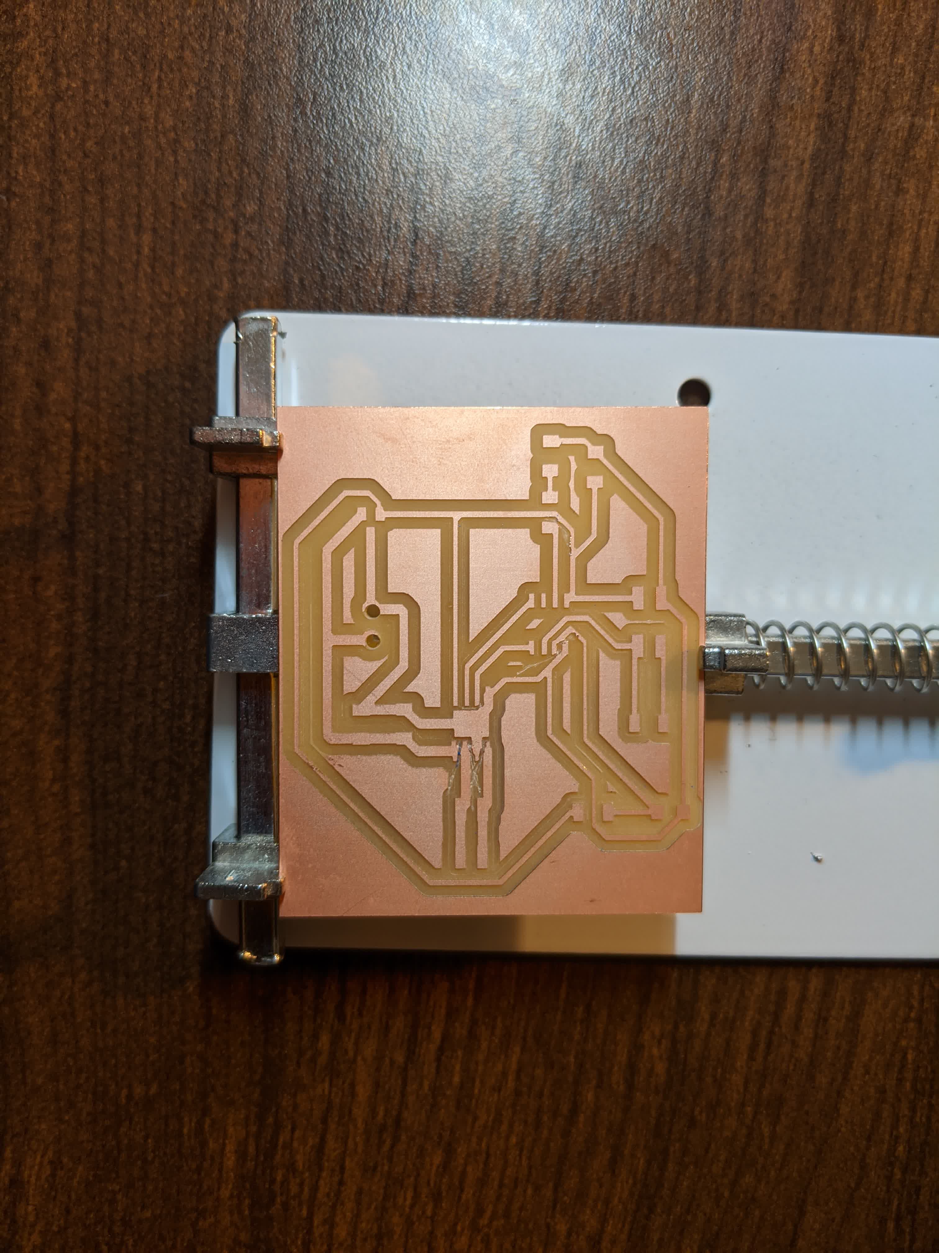 motor board getting ready to solder